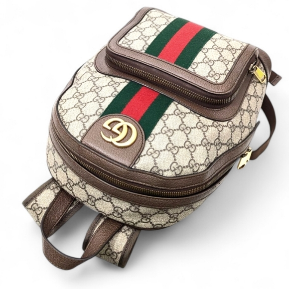 ✨️💎Authentic Gucci OPHIDIA Small GG Supreme Backpack - Picture 6 of 16